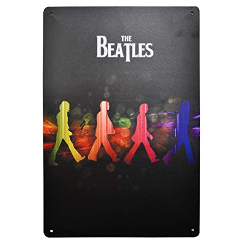 Image of Zesta Bathroom Decor Items Washroom Decor Tin Sign | Aesthetic Posters Wall Poster for Bedroom | Magnetic Cafe Decoration Items /Restaurant Decorations Items | Quirky Home Decor Bar Accent - Beatles 2