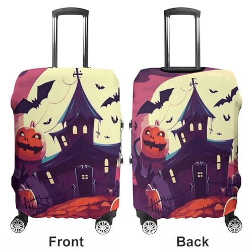 Happy Halloween Printed Luggage Cover Protector, Fits 18-32 Inch Luggage3