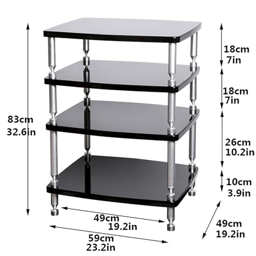 Étagère DVD d'angle compacte avec niches pour décodeur et audio