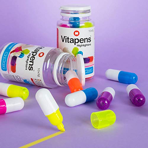 Surligneurs en Forme de Gélules Mustard M16009 Vitapens de Couleurs Assorties