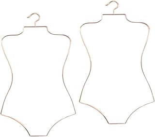 Baoblaze 2pcs Metal Wire Body Shape Swimsuit Hanger Boys Wardrobe Organizer Unisex Beachwear Rack Clothes Hanger for Home Closet Cloakroom
