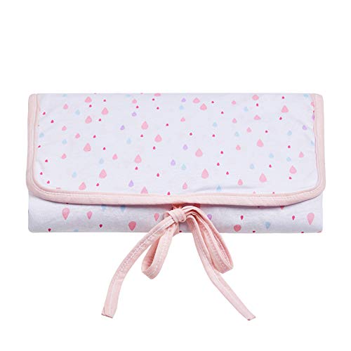 Papi Textil Gotas Trocador e Porta Fraldas, Rosa, 66 x 40 cm