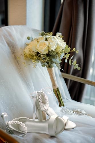 PARTY Women's Chunky Heels Open Toe Ankle Strap 3 inch Heeled Sandals4