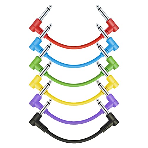 Sdyqd SDYQD6 Guitar Patch Cable 6-Pack Guitar Effect Pedal Cables Ultra Flexible cover