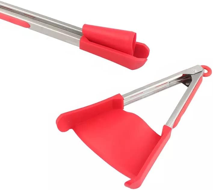 Miniatura 7 de Generic Espátula roja de 12 pulgadas, pala creativa 2 en 1, multifuncional, antiadherente, de silicona, para cocina, 2 tamaños, resistente al calor