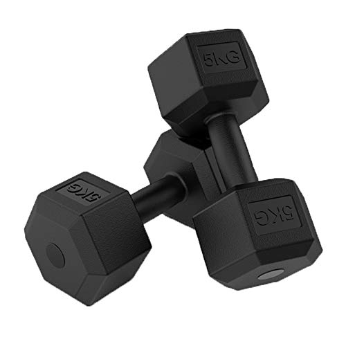 Zeshoekige halter, armtraining-halter, huishoudelijke halter, rubberen halter, fitnessapparatuur, vaste halter, fitness… - Afbeelding 4