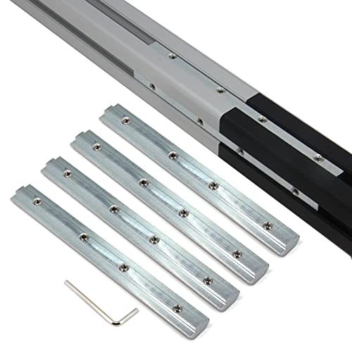 Zeberoxyz 4pcs Straight Line Connector Length 7.1inch Joint Bracket with M6 Screws for 4040 Series T Slot 8mm Aluminum Extrusion Profile (4040 Series Straight Brackets-Silver) - Image 2