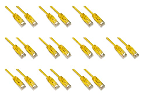Câble réseau catégorie 6 LINK LK6U020YS10 jaune UTP sans halogène de 2 mètres