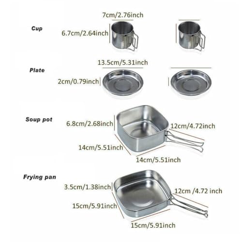 Kit de cocina de acero inoxidable para tus acampadas al aire libre 6