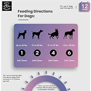 Calming Chews for Dogs – Dog Calming Treats for Anxiety & Stress Relief with Melatonin and Ginger – Aid with Storms, Grooming, Fireworks, Separation, Travel, Motion Sickness, & Sleep – 120 Chews