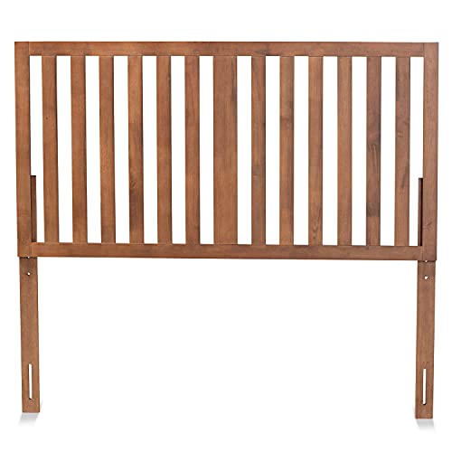 Baxton Studio Oren Modern And Transitional Ash Walnut Finished Wood King Size Headboard #TOP2