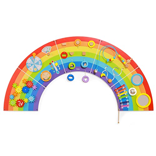 Wall Activity Panel Rainbow Viga Toys : jeu mural bois durable - 3