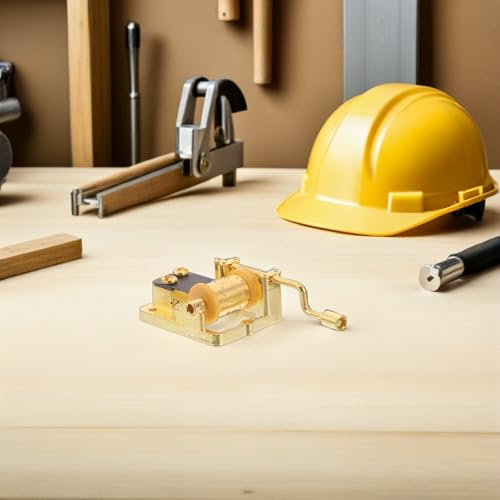 FUOYLOO オルゴールの手回し機構交換用パーツ 金属製ゴールド DIYオルゴール修理用 安定した性能持ち運び簡単 アウトドアや修理に最適 4個セット [5]