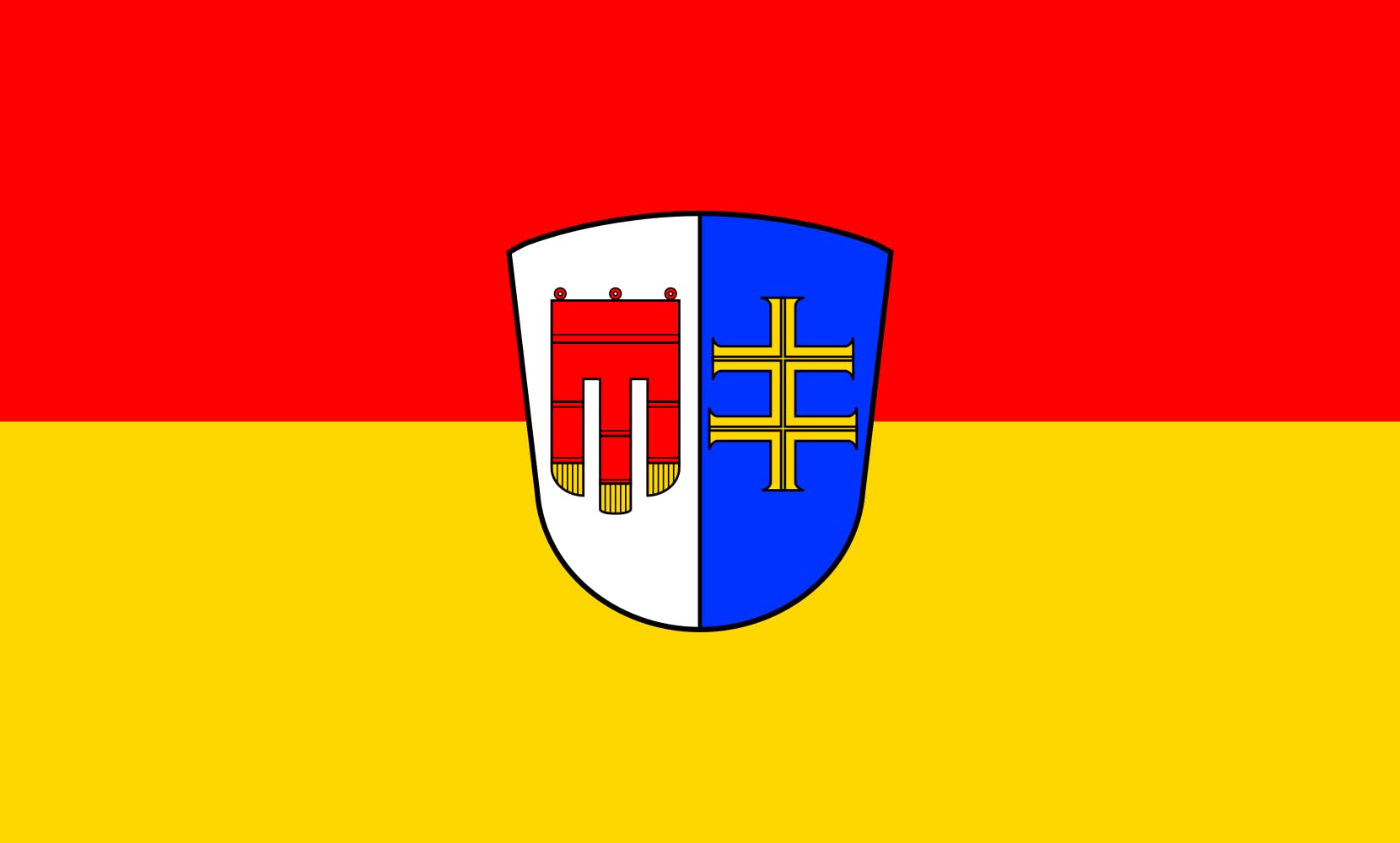 Drapeau Weißensberg horizontal 1.35m² en tissu haute densité