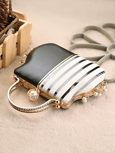 Image of TOOBA Handicraft Clutch Purse For Women with Elite Design Embroidered| Bridal, Party, Wedding Sling Bag