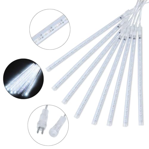 Cascata Bastão Snowfall 8 Tubos De Led 50cm Chuva de Meteoros Pisca Pisca Iluminação Decoração Natal
