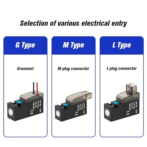 Électrovanne 24V miniature 10mm à trois voies de type M AC220V - 7