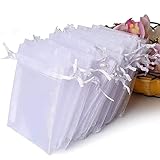 MATERIAL PREMIUM: Nuestras bolsas de regalo están hechas de material de organza de alta calidad, suave y suave al tacto