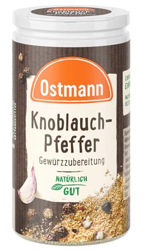 Ostmann - Ostmann Gewürze - Knoblauch & Pfeffer Gewürzzubereitung | Nachfüllbare & recyclebare Verpackung | 40 g in der Streudose
