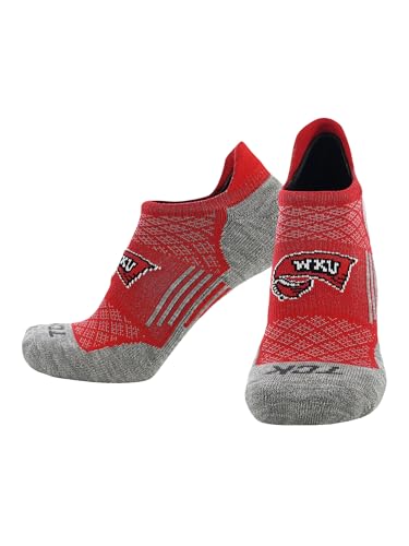 Western Kentucky Hilltoppers No Show Tab Socks | Men’s & Women’s Running Golf Performance Ankle Socks | NCAA Licensed Gear (Medium)