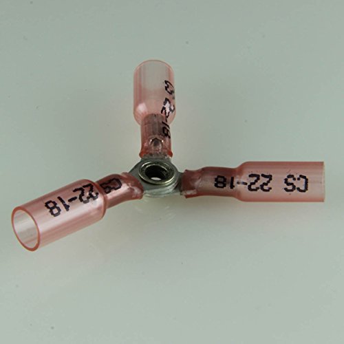 22-18 Ga. Heavy Duty Heat-Shrink 3-Way Terminals - (Pack of 10)