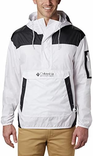 Columbia Men's Challenger Windbreaker, White/Black, Small