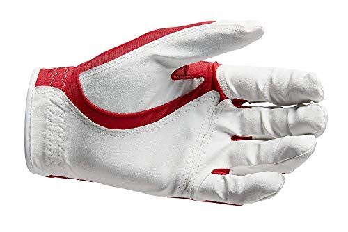Wilson Staff Fit All Golf Glove, Red/White #TOP3