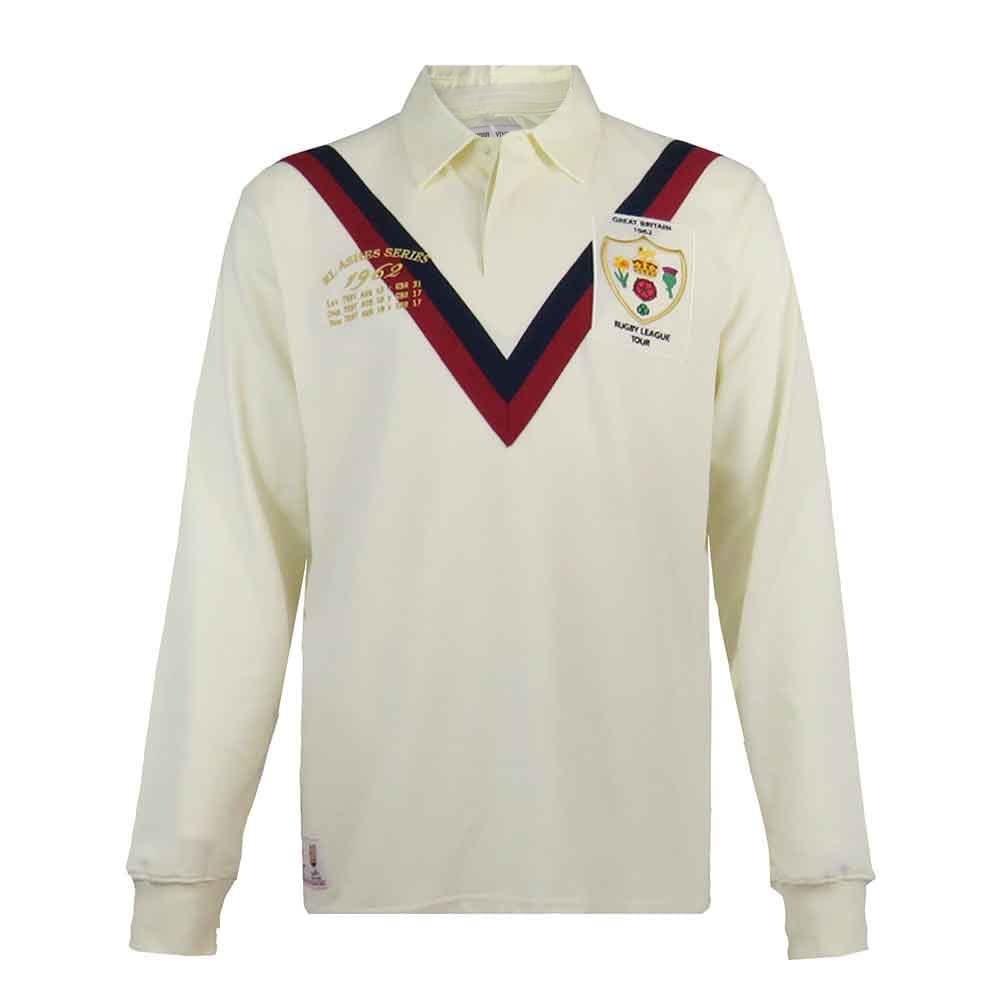 Ellis 1871 Rugby Men's Ecru Great Britain 1962 Rugby League Shirt