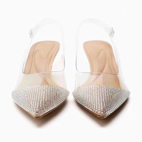 Kitten heels strass abricot pointure 37 à bout pointu - 5