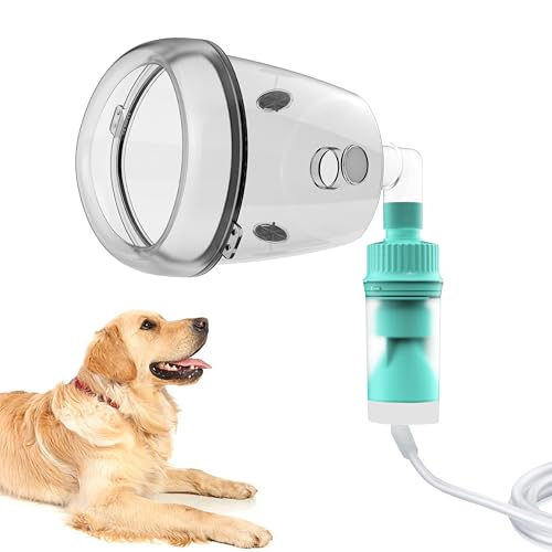 WhaleSing Lying Down Nebulizer Cup and Inhaler Mask for Cats and Small Dogs, Oxygen Mask for Pets (No Nebulizer Device) (L)