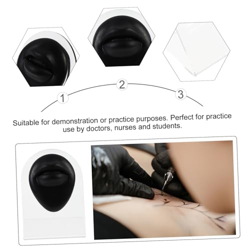 Modèle de Bouche en Silicone Souple BESTYASH pour Maîtriser le Geste du Piercing - 3