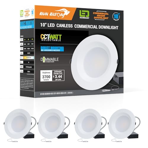 Run Bison 10 Inch Recessed LED Commercial Downlight with J-Box,