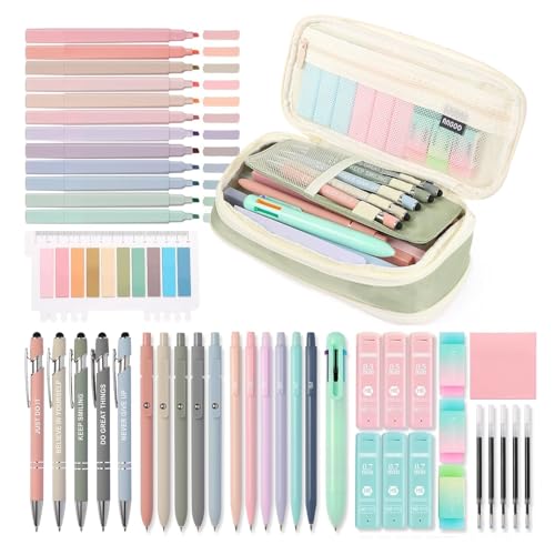 Aesthetic School Supplies Set (56 PCS)