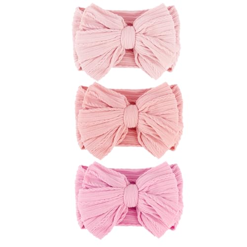 Image of AQOKKA Baby Bows Headbands Nylon Baby Girl Headbands Soft Handmade Hairbands Toddler Hair Accessories for Girls Baby Newborn Infant Kids