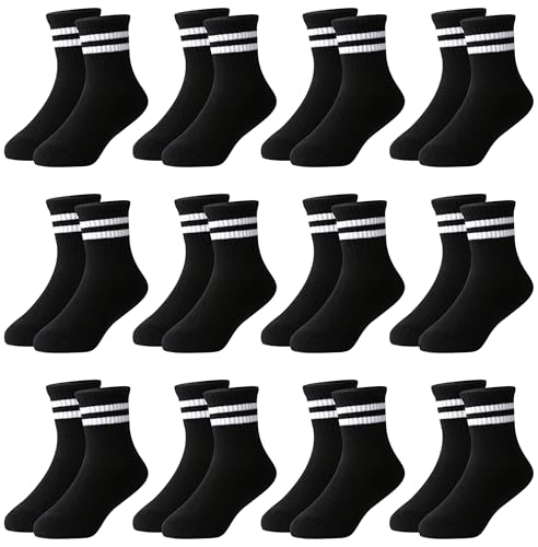 Moitiy 12 Paar Socken Jungen Tennissocken Kinder Kindersocken Jungen...