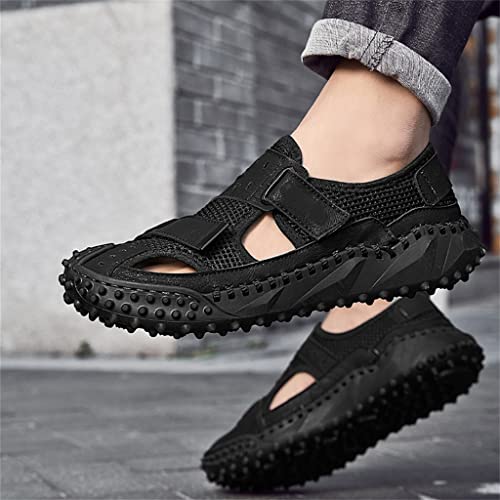 Mens Sandals Leather Outdoor Beach Hiking Climbing Fishing Breathable Casual Soft Hiking Comfortable(48)3