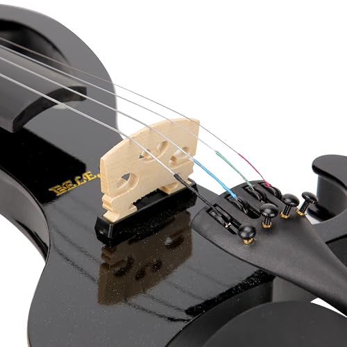 Image of NEJ-101 Electric Violin Black With Bow, Rosin and Hard Case