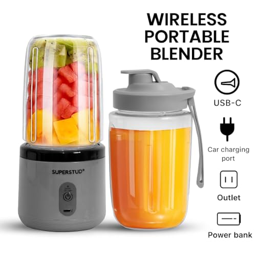 SUPERSTUD Blender Mixer Grinder 400ml 2-Jar Gray - Image 7