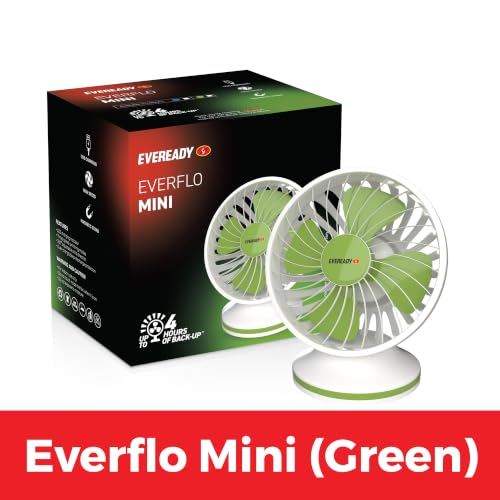 Image of Eveready FE01 Everflo mini Rechargeable Fan, Green