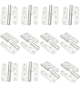 12 Pack Door Hinges H-Shaped Lift Off Hinge, 4x3½ inches Stainless Steel Removable L Hinge, Load ...