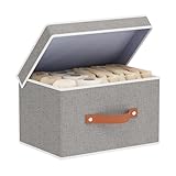 Photo Gallery yheenlf 1 pezzi scatola con coperchio, contenitori per armadio salvaspazio, scatole portaoggetti con manici, per vestiti da letto a casa, ufficio, scuola, grigio, 33x23x20 cm Photo Gallery yheenlf 1 pezzi scatola con coperchio, contenitori per armadio salvaspazio, scatole portaoggetti con manici, per vestiti da letto a casa, ufficio, scuola, grigio, 33x23x20 cm