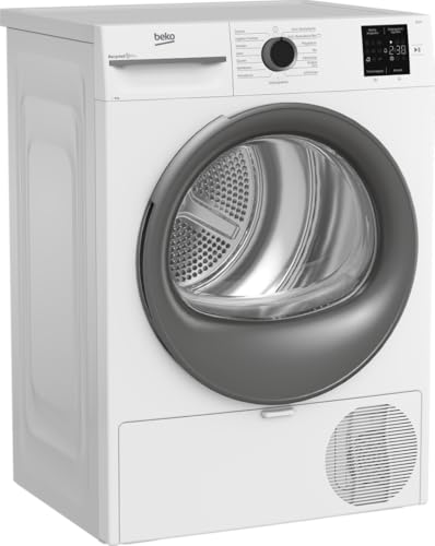 Beko BM3T38210W1 Wärmepumpentrockner, Wäschetrockner, 8 kg, allergikergeeignet, Hygiene Trocknen & Hygiene Auffrischen, 15 Programme, Express, Weiß