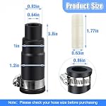 Dreyoo Garbage Disposal Dishwasher Connector Kit Compatible with Insinkerator Garbage Disposals, Dishwasher Drain Hose Adapter Include Inlet Connector, Clamp and Spring Clamp