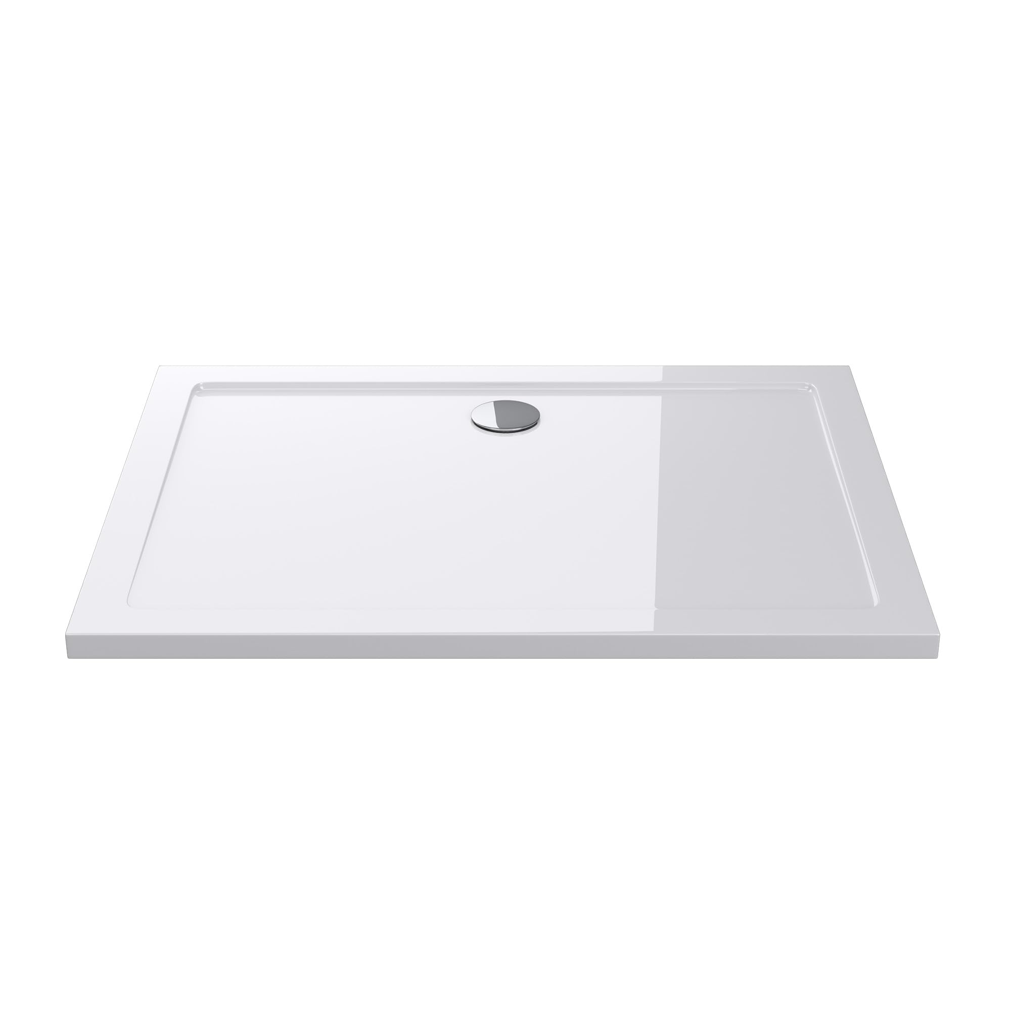 Mai & Mai Plato de Ducha 90x120x4 cm – Acrílico Blanco Rectangular, Antideslizante y Resistente, Instalación a Ras de Suelo o Sobresuelo Faro2