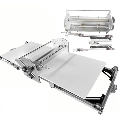 CGLYYDS Laminoir électrique pour pâtisserie et Fondant, Machine à laminer Pliable, épaisseur réglable, Acier Inoxydable, pour la Boulangerie, Les Croissants et Les Pizzas Maison.