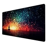 【TAPIS DE SOURIS GAMER】 : le tapis de souris offre une surface lisse pour permettre à votre souris de fonctionner de manière fluide et réactive. Un ombrage dense et antidérapant peut empêcher efficacement la souris de glisser et de bouger.