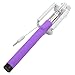 Ruilogod Extendable Folding Wired Stick Self-portrait Light Purple for Smartphone