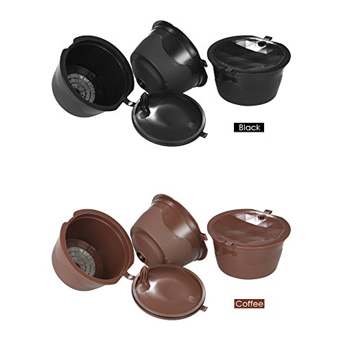 Anself 3pcs / set Cápsula de café Dolce Gusto Filtro de café Reusável Dolce Gusto Cápsula de café co