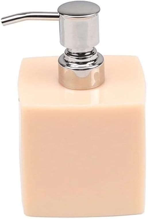 Soap Dispenser Soap Dispenser Lotion Dispenser with Stainless Steel Pump Square Refillable Soap Pump Bottle for Kitchen Sink Countertop Kitchen Bathroom (Color : Clear)