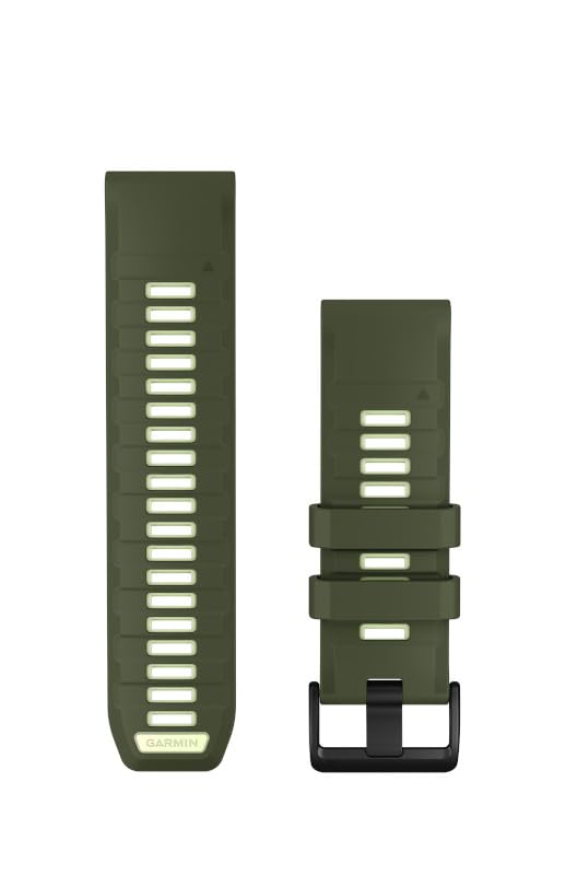 Garmin Bracelet de Montre Officiel QuickFit, 26mm, Silicone, Olive/Citron